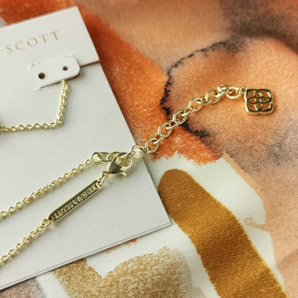 Kendra Scott - Elisa - Gold Iridescent Drusy Pendant Necklace - Picture 2 of 3